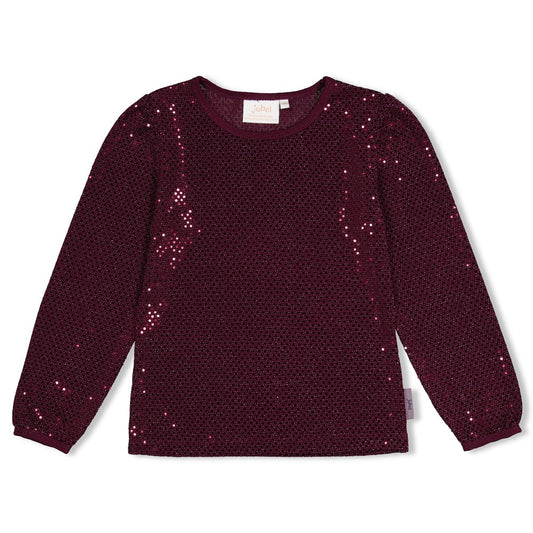 Jubel | Longsleeve met pailletten Daily Princess - Bordeaux