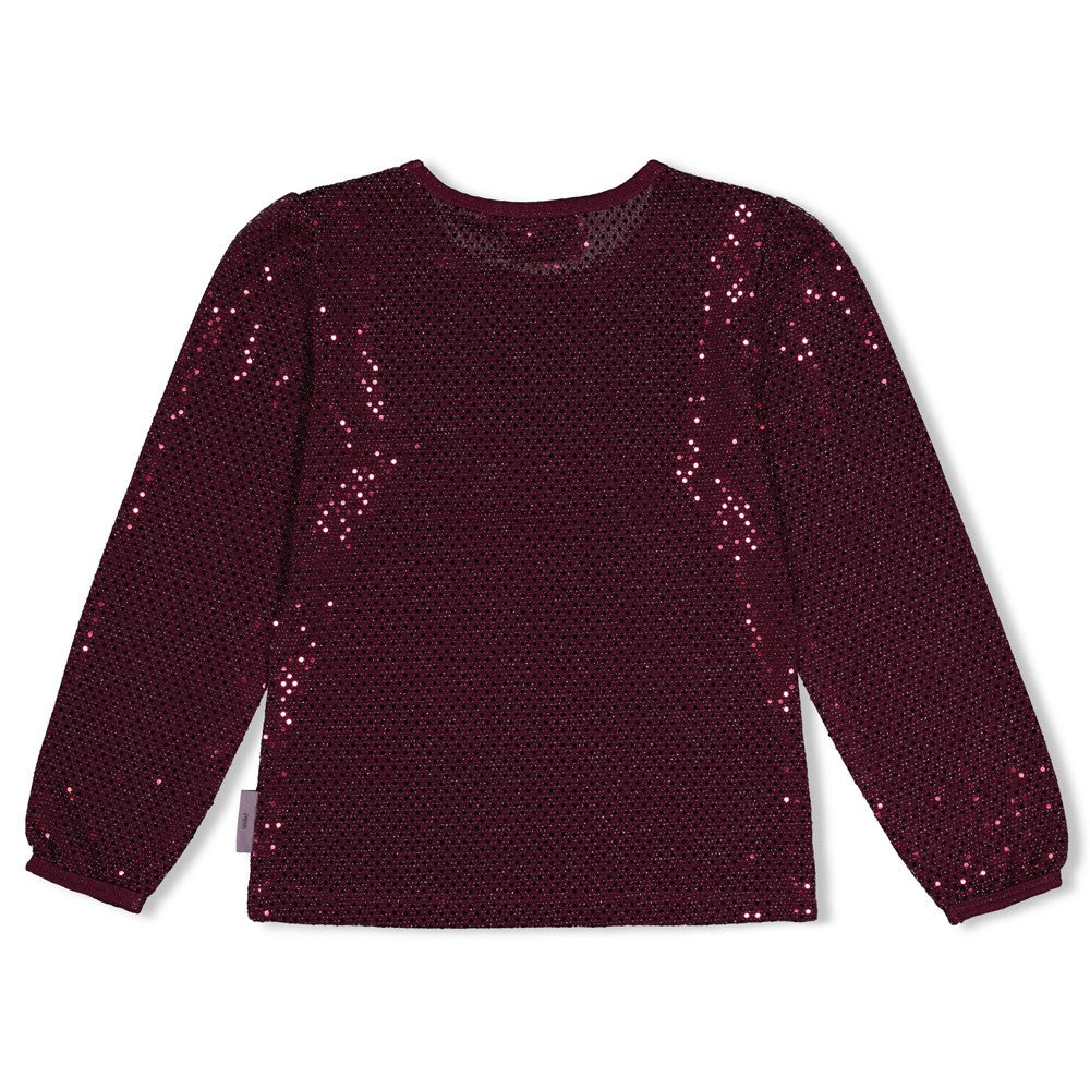 Jubel | Longsleeve met pailletten Daily Princess - Bordeaux