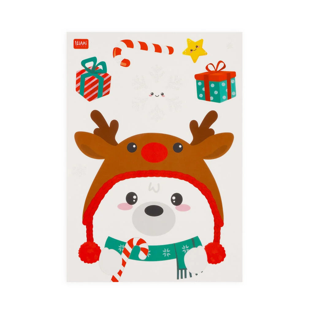 Legami | Windo-Wow Kerst Raamstickers – 75 Stuks