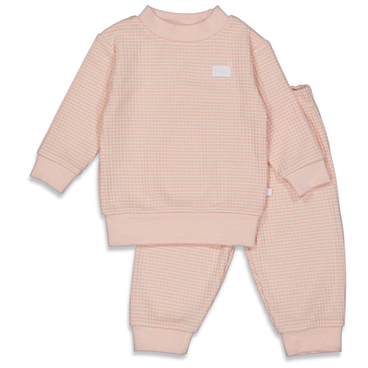 Oudroze tafelpyjama van Feetje 
