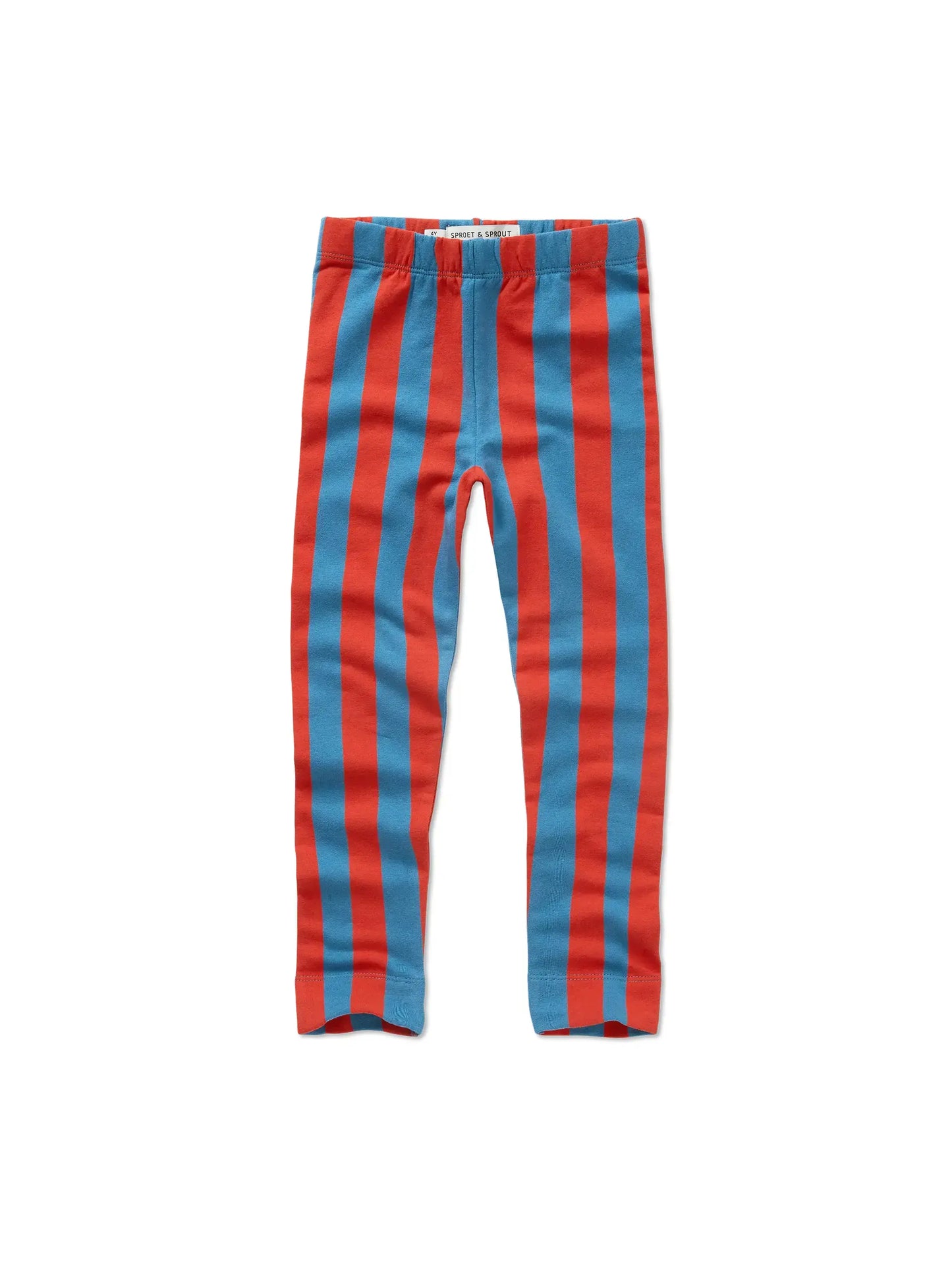 Sproet & Sprout | winterlegging met blauw-rode strepen - helderrood