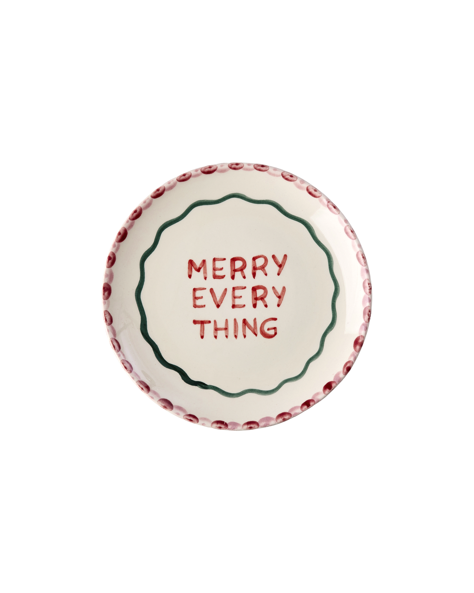 RICE | keramieken kerstbord Merry Everything