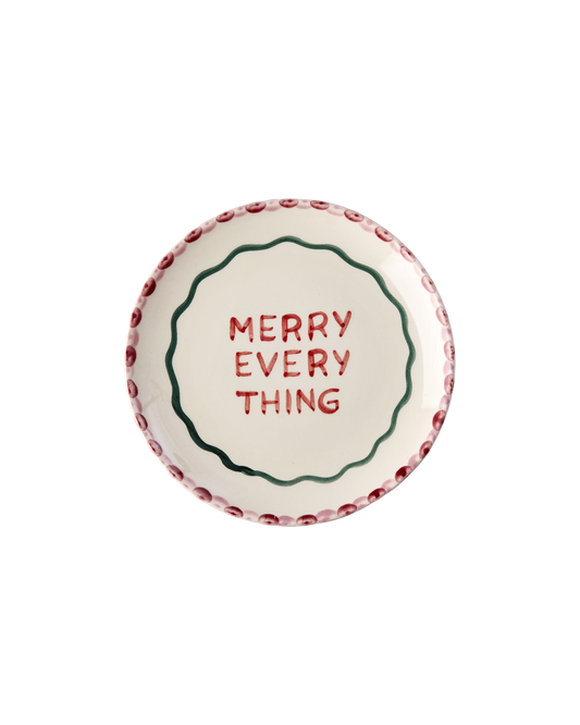 RICE | keramieken kerstbord Merry Everything