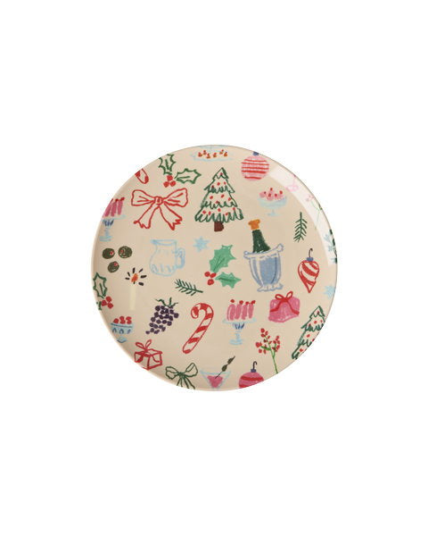 RICE | melamine kerst gebaksbord Xmas Galore klein