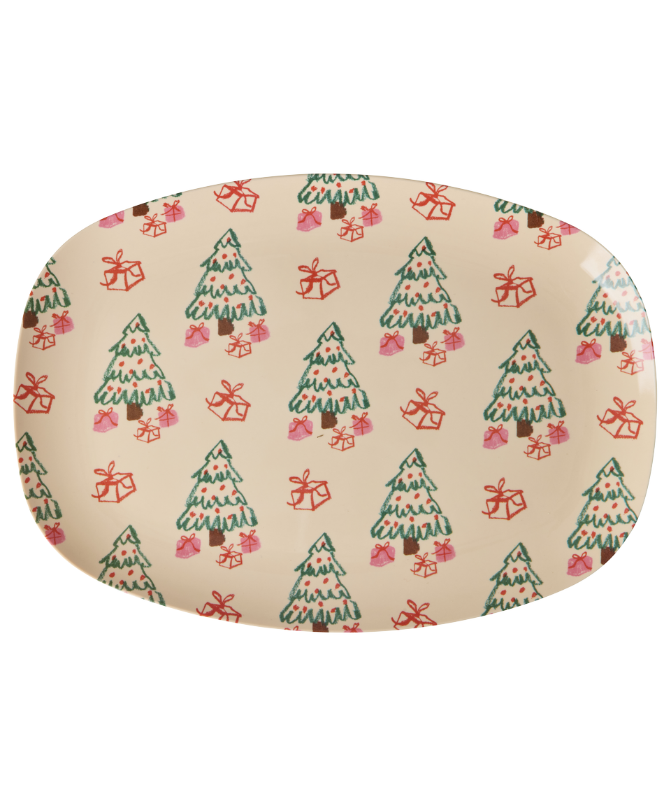 RICE | melamine kerstbord Gifted Tree rechthoekig