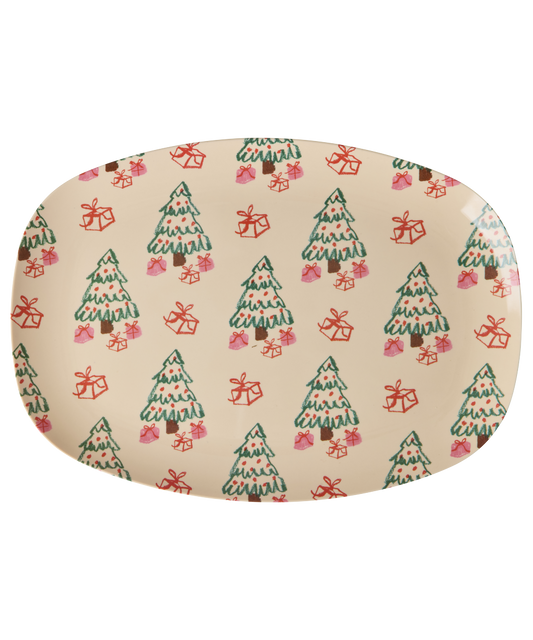 RICE | melamine kerstbord Gifted Tree rechthoekig