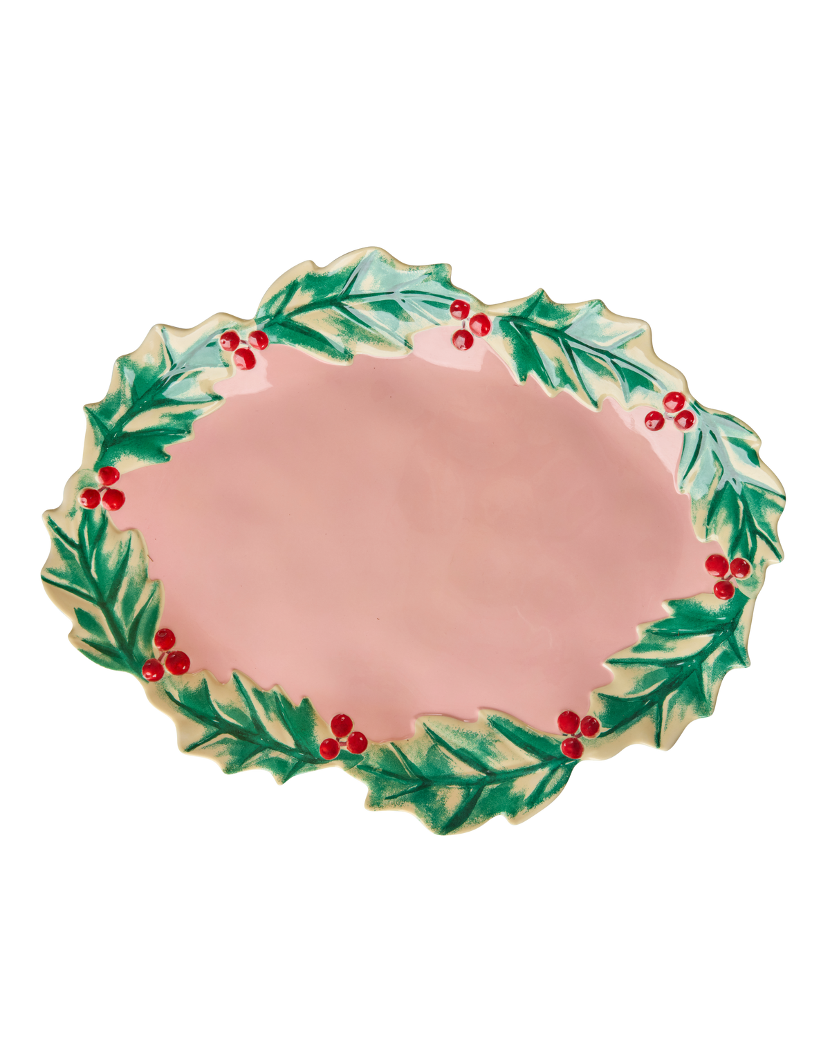 RICE | melamine kerst serveerschaal roze Hawthorn Edge