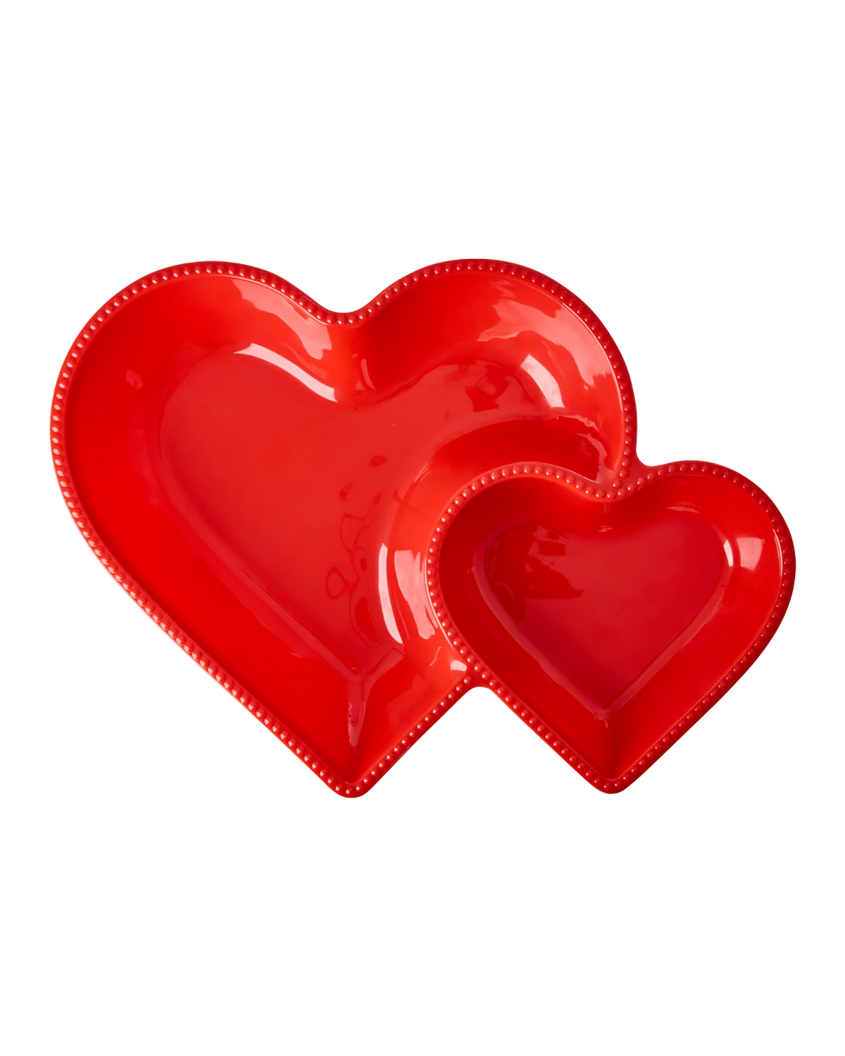 RICE | Melamine Serveerschaal Two Hearts - Rood