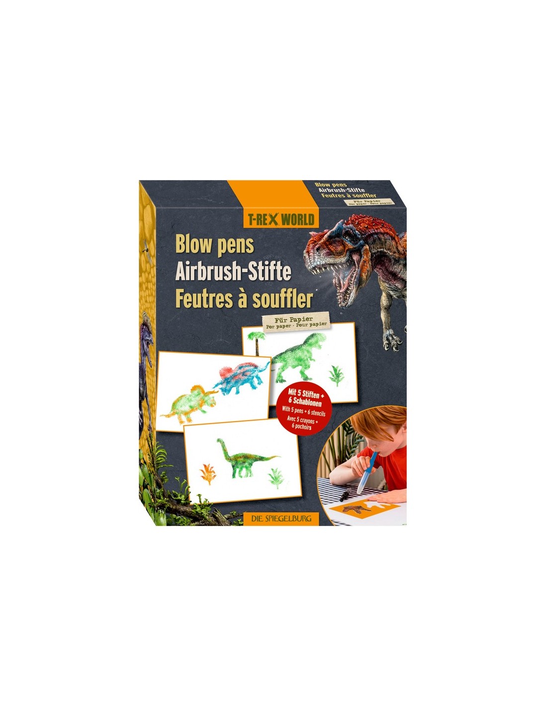 Spiegelburg | Blaasstiften Dino – T-Rex World Creatieve Airbrush Set