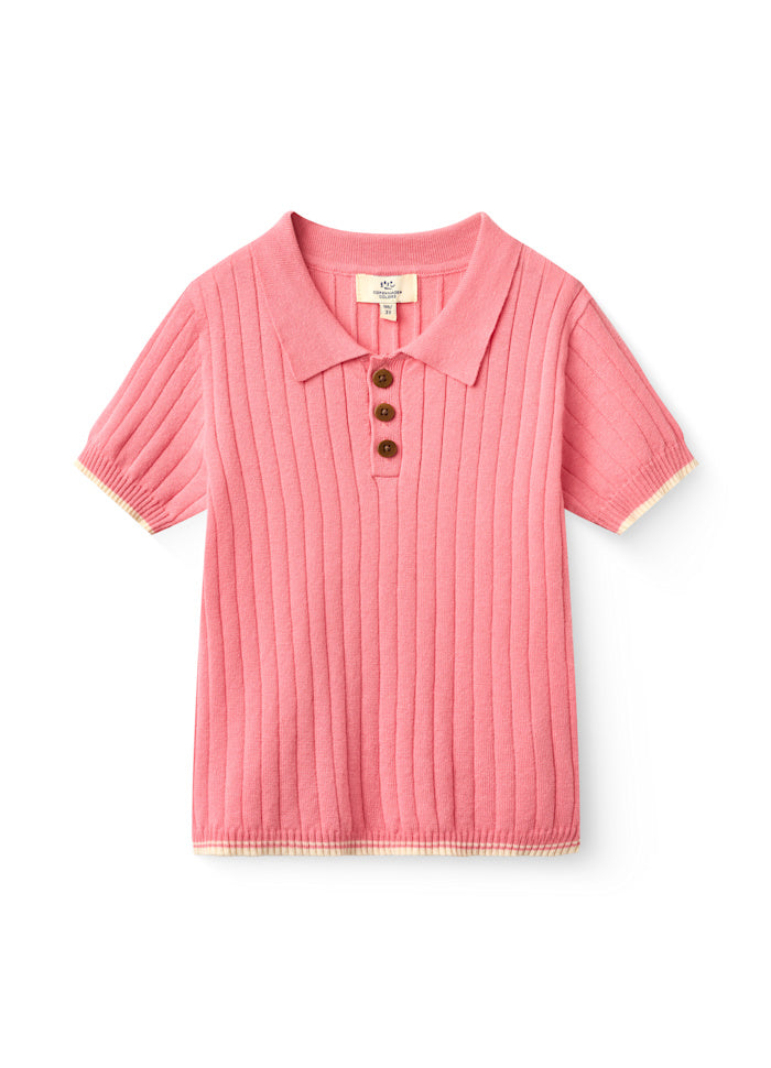 Copenhagen colors | Knitted rib polo roze