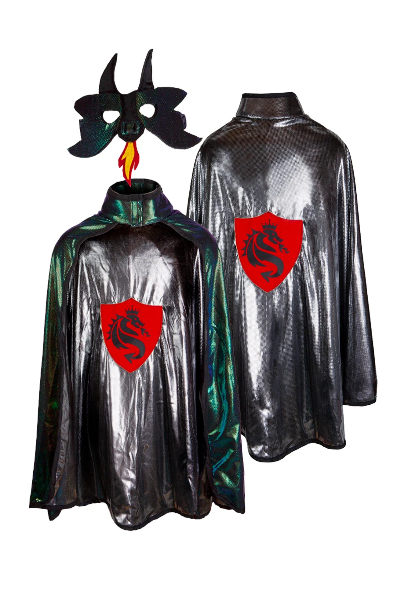 Great Pretenders drakenridder cape met masker voorkant