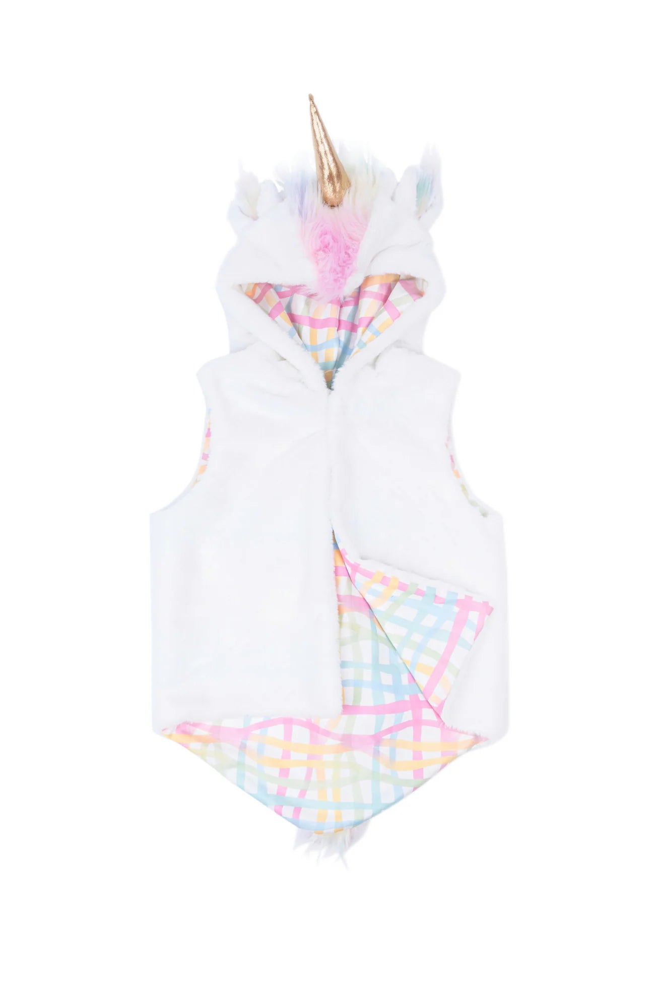 Great Pretenders unicorn vest wit met capuchon en gouden hoorn