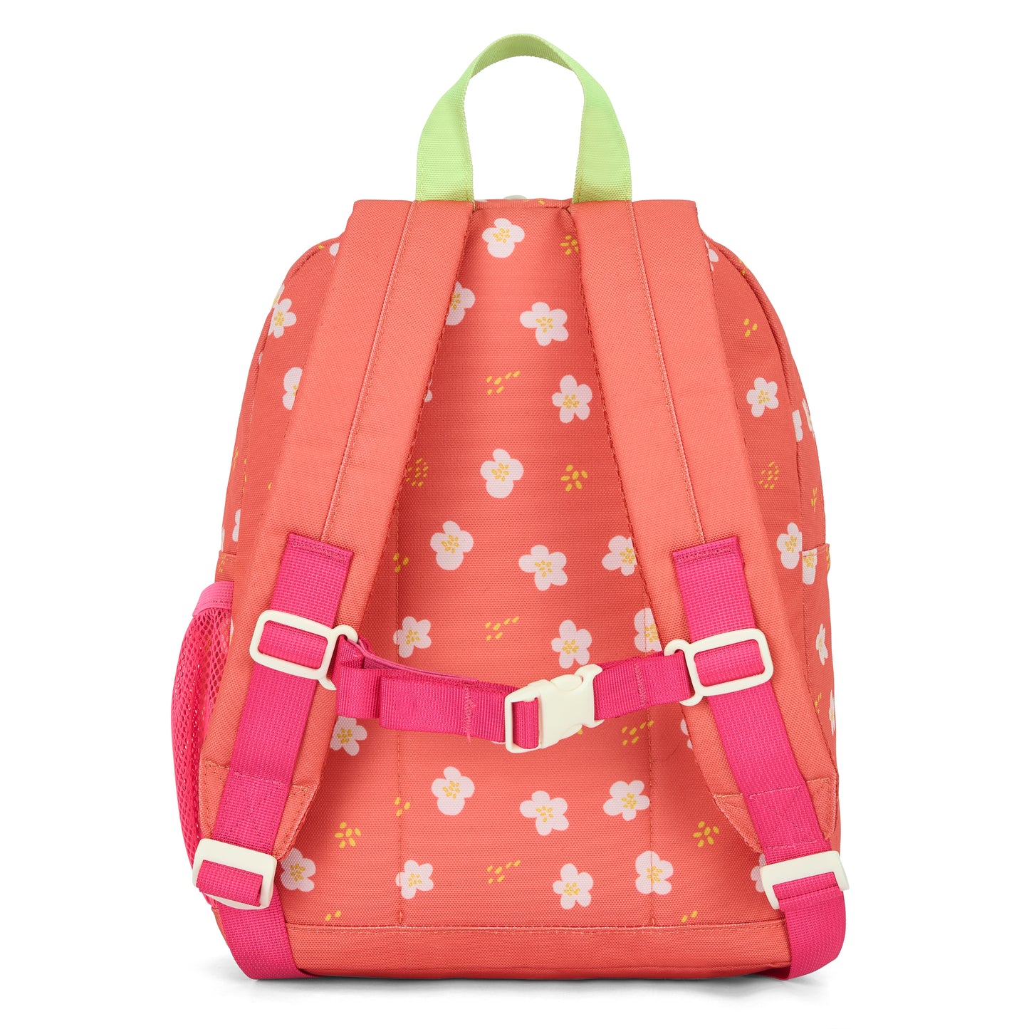 Achterkant van de Hello Hossy Peachy Bloom schoolrugzak
