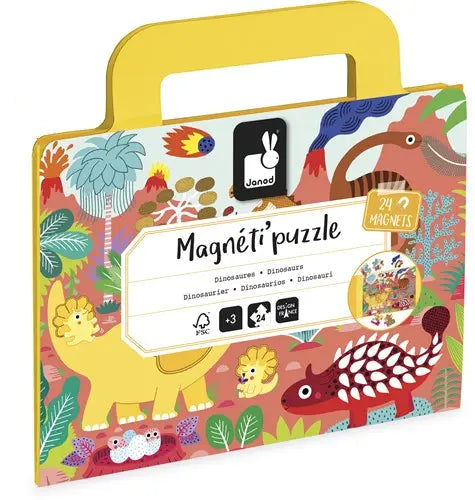 Janod | Magnetische puzzel Dino’s – 24 stukjes