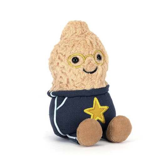 ALT: Jellycat Amuseables Peanut knuffel met star student outfit
