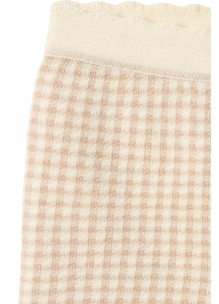 Copenhagen colors | Check jaquard short beige kort broekje
