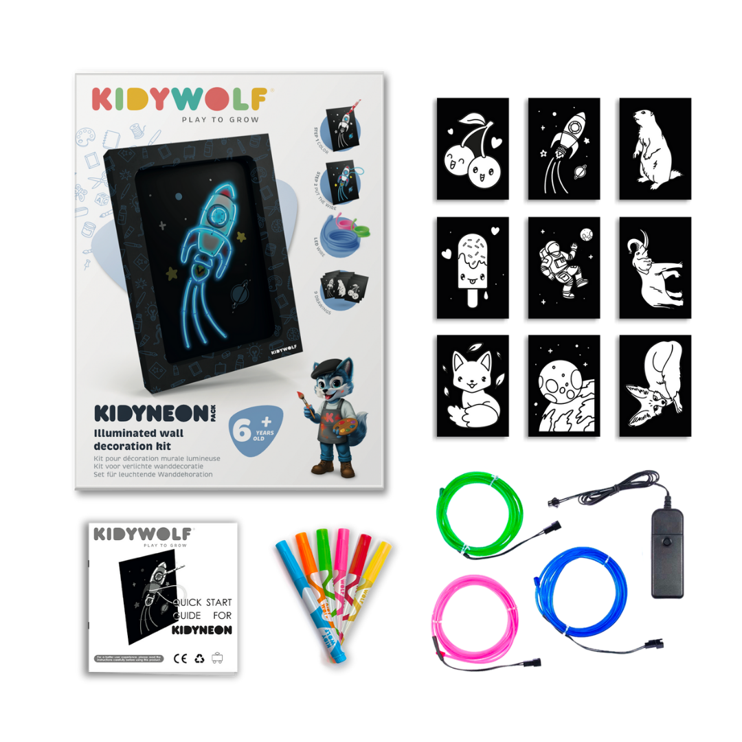 Kidywolf | Kidyneon lichtgevende wanddecoratie - pack
