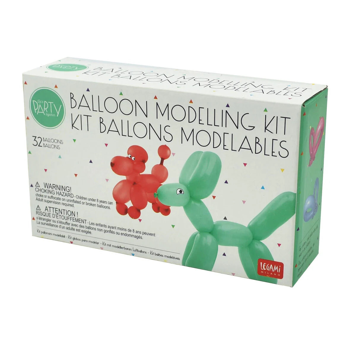 Legami ballon modelleren set met 32 ballonnen en pomp verpakking