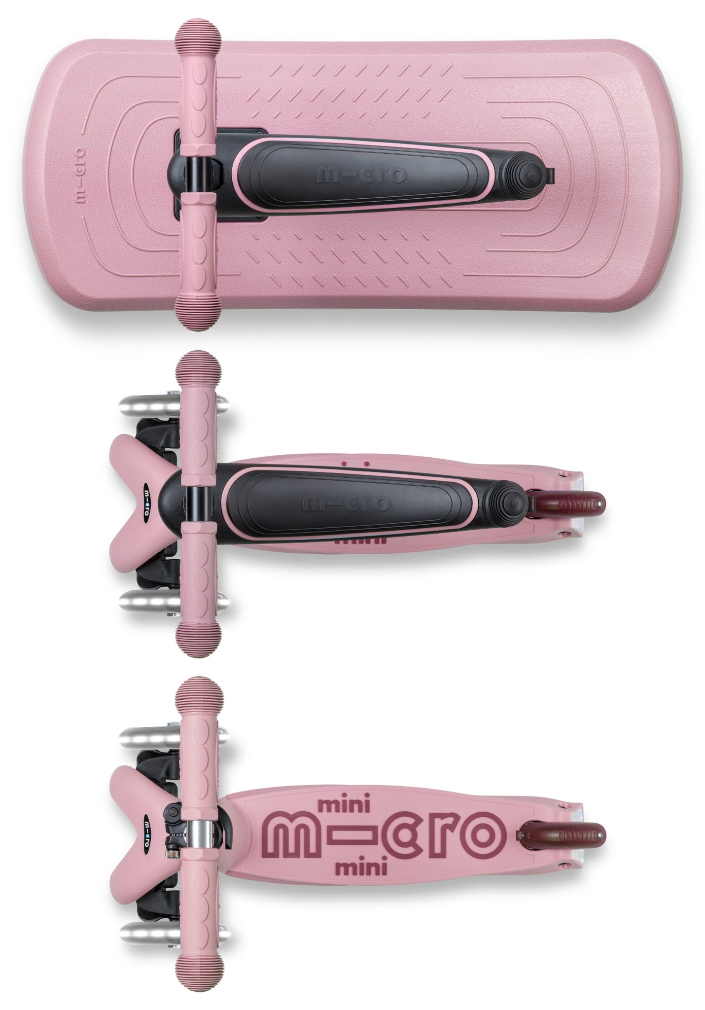 Micro Mini 3 wiel step roze met LED wielen voor kinderen
