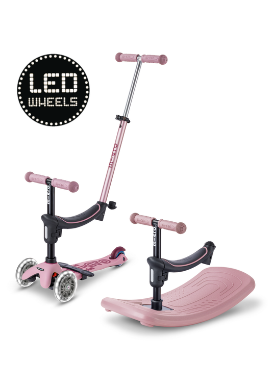 Micro Mini 6-in-1 step Rock Go LED roze kinderstep overzicht