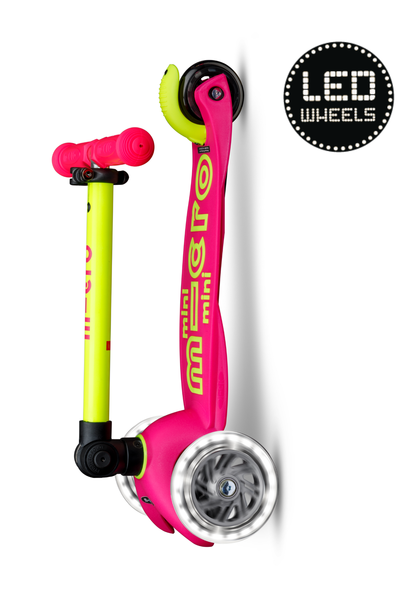 Micro Step | Mini Micro Inklapbaar LED Roze/Geel