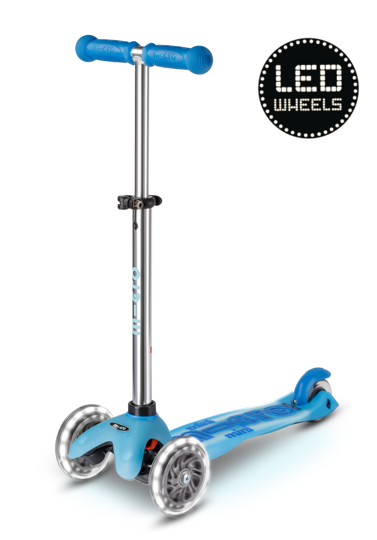 Micro Step | Mini Micro Deluxe Glow LED Plus – 3-wiel kinderstep Arctic Blue