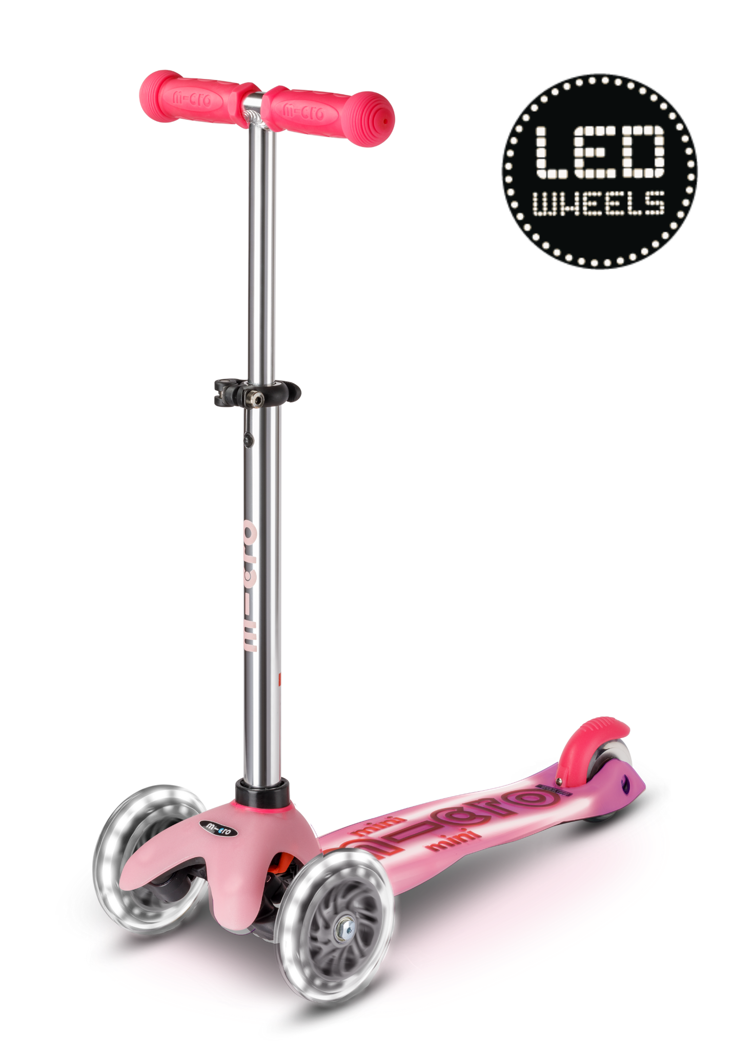 Micro Step | Mini Micro Deluxe Glow LED Plus – 3-wiel kinderstep Frosty