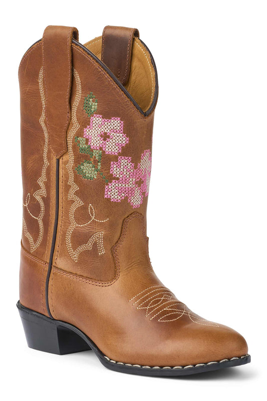 Bootstock | Limited cowboy boot high - brown flower