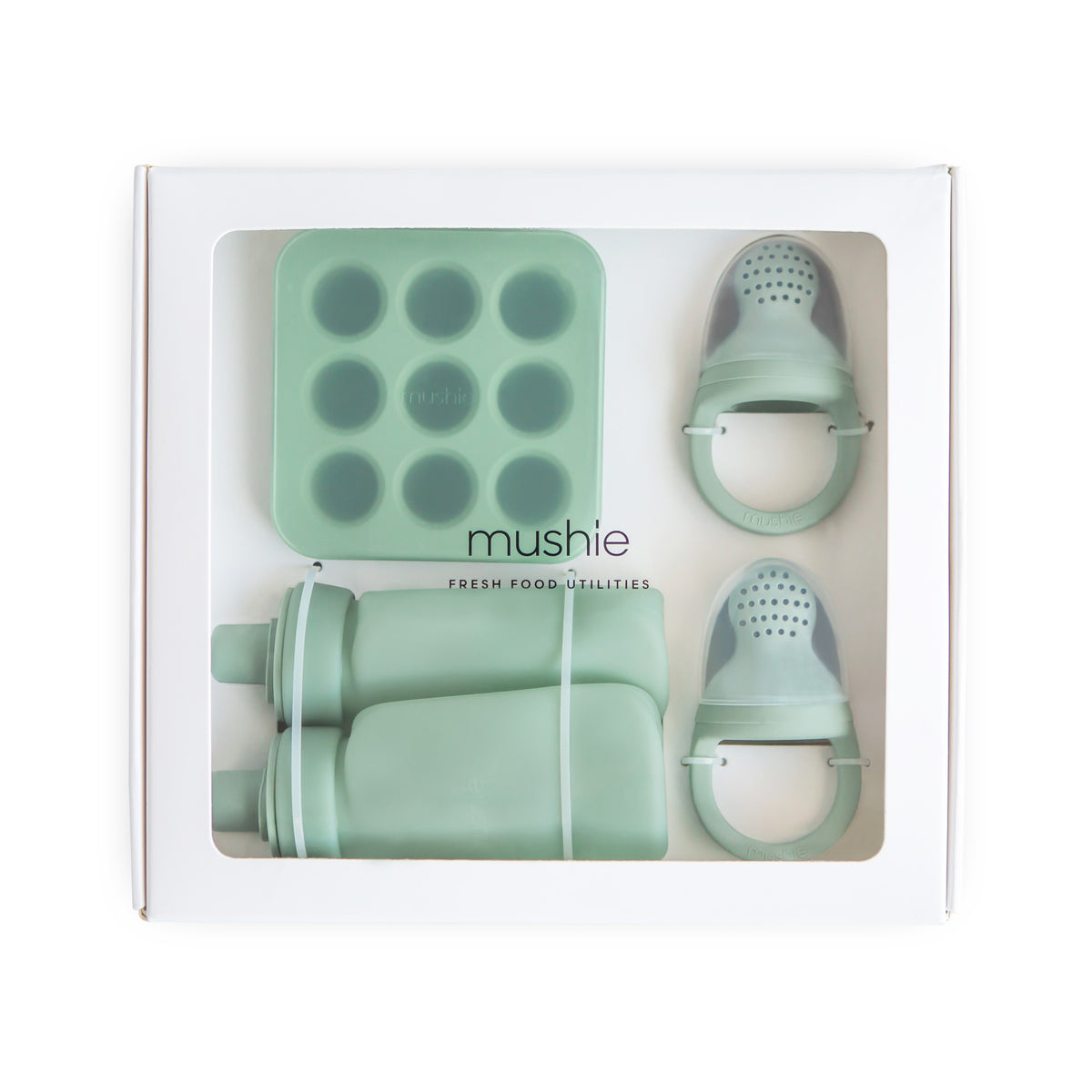 Mushie | Cadeauset Fresh Food Utilities Cambridge Blue
