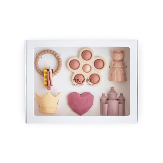 Mushie | Cadeauset Little Princess – badspeelgoed en bijtring