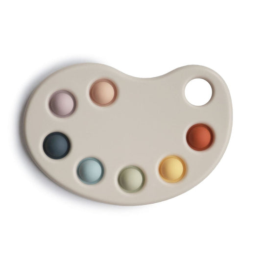Mushie | Press Toy Paint Palette – sensorisch drukspeelgoed