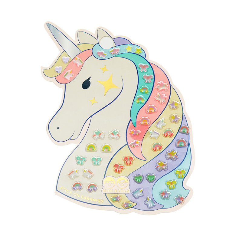 Mimi & Lula | Unicorn stick on earrings | plakoorbellen | 188005-23