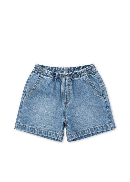 Konges Sløjd | korte spijkerbroek voor kinderen – zachte denim short met elastische taille