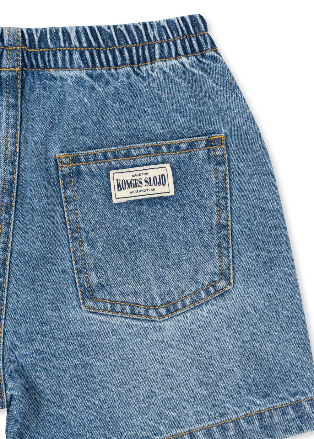 Konges Sløjd | korte spijkerbroek voor kinderen – zachte denim short met elastische taille