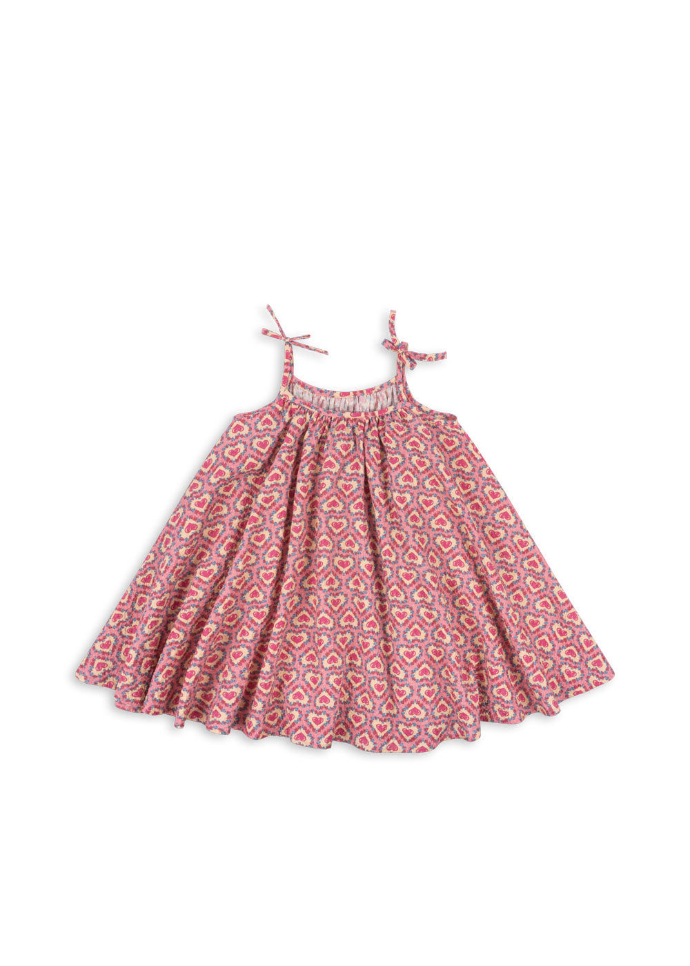 Konges Sløjd | Vivian strap dress Felice Rose – luchtige zomerjurk van biologisch katoen