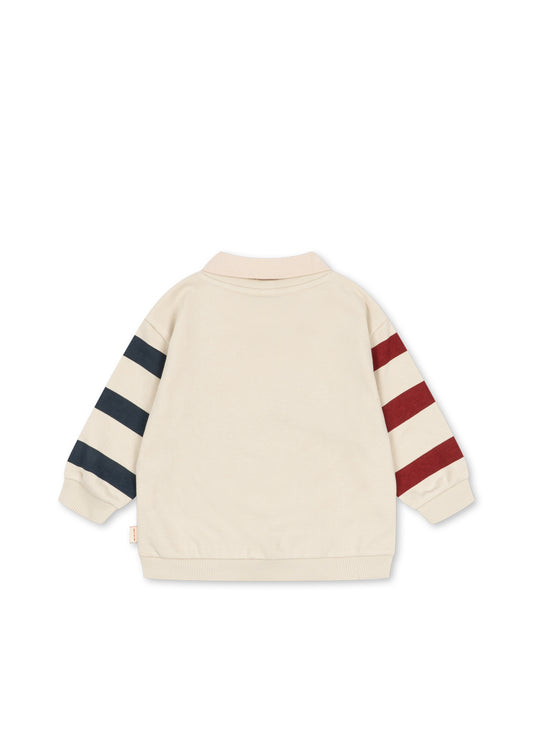 Konges Sløjd | Dog Polo Sweatshirt – Sweater met Geborduurde Hond | Brown Rice