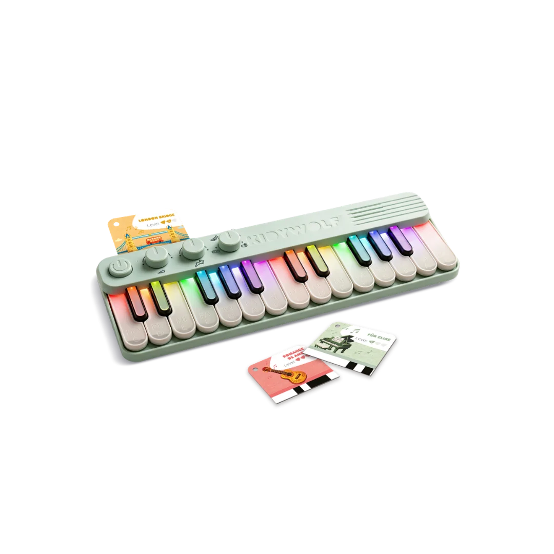 KidyWolf | KIDYPIANO Mini Kinderpiano met Verlichte Toetsen - Groen