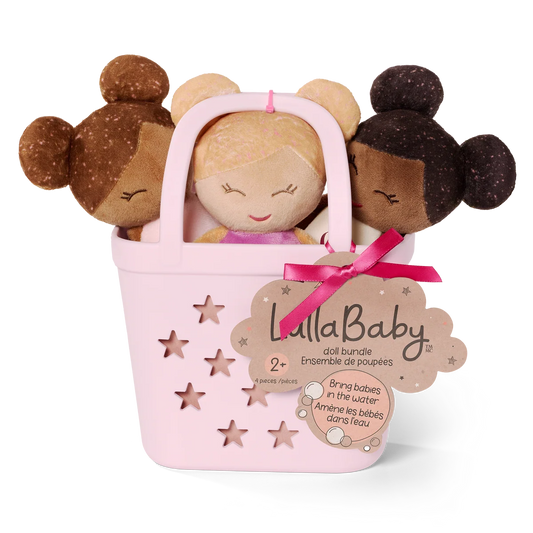 Lullababy | badpoppen set – 3 badpoppen in mandje