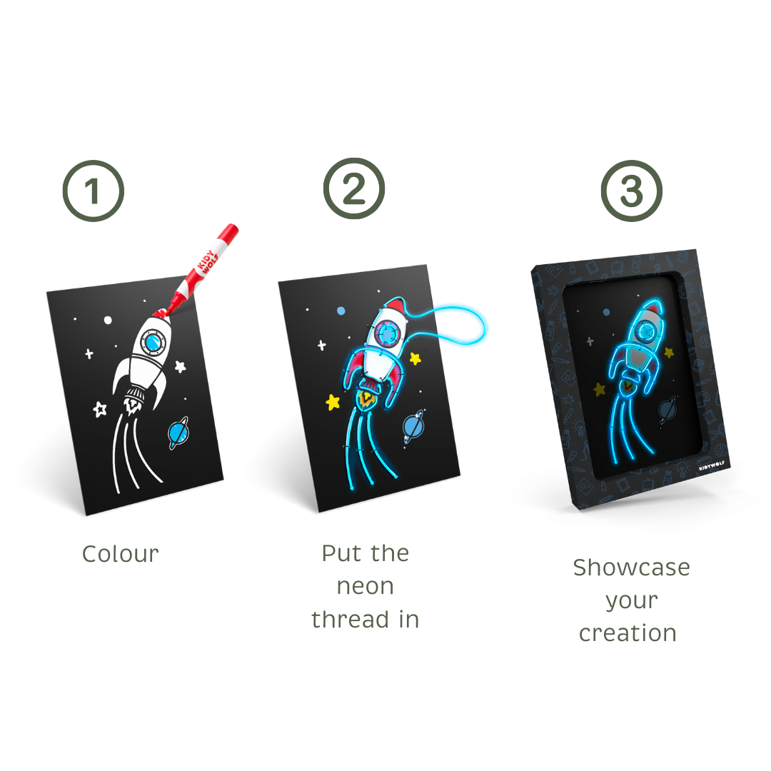 Kidywolf | Kidyneon lichtgevende wanddecoratie - pack