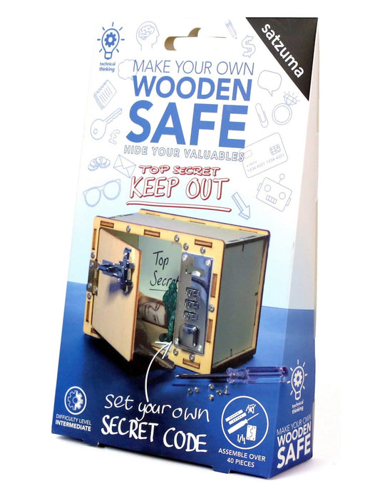Satzuma | STEM Wooden Safe – Bouw je Eigen Kluis met Code