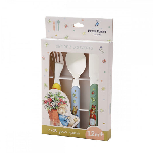 Petit jour Paris | Peter Rabbit Kinderbestek Set – Perfect voor Zelfstandig Eten