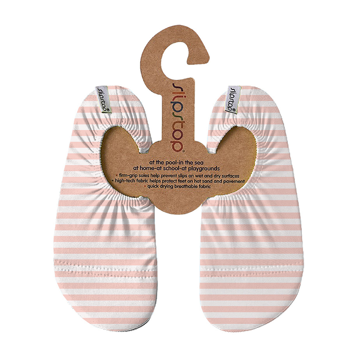 Slipstop | Waterschoenen streep roze - Breeze - antislip