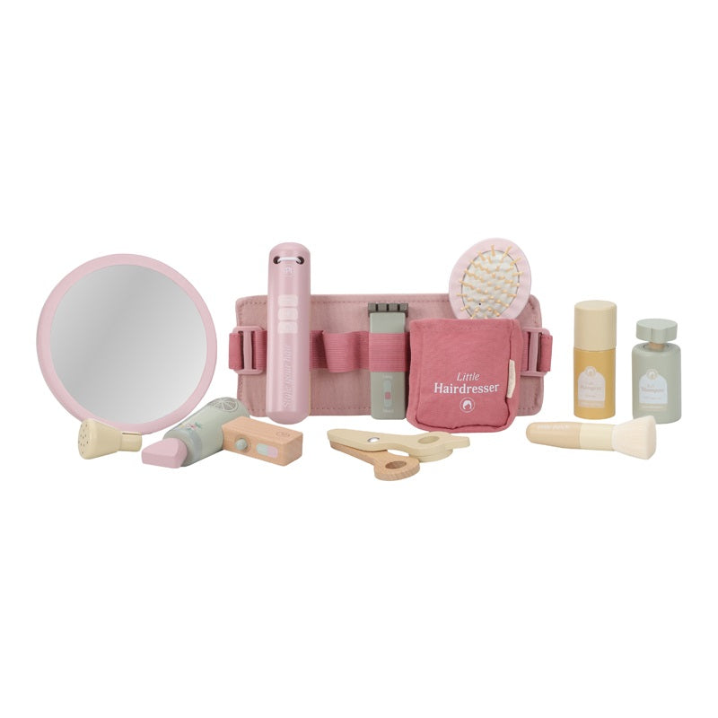 speelgoed kapper set met borstel spiegel en tondeuse

