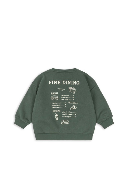 Konges Sløjd | Lou sweatshirt groen - kindersweater met print